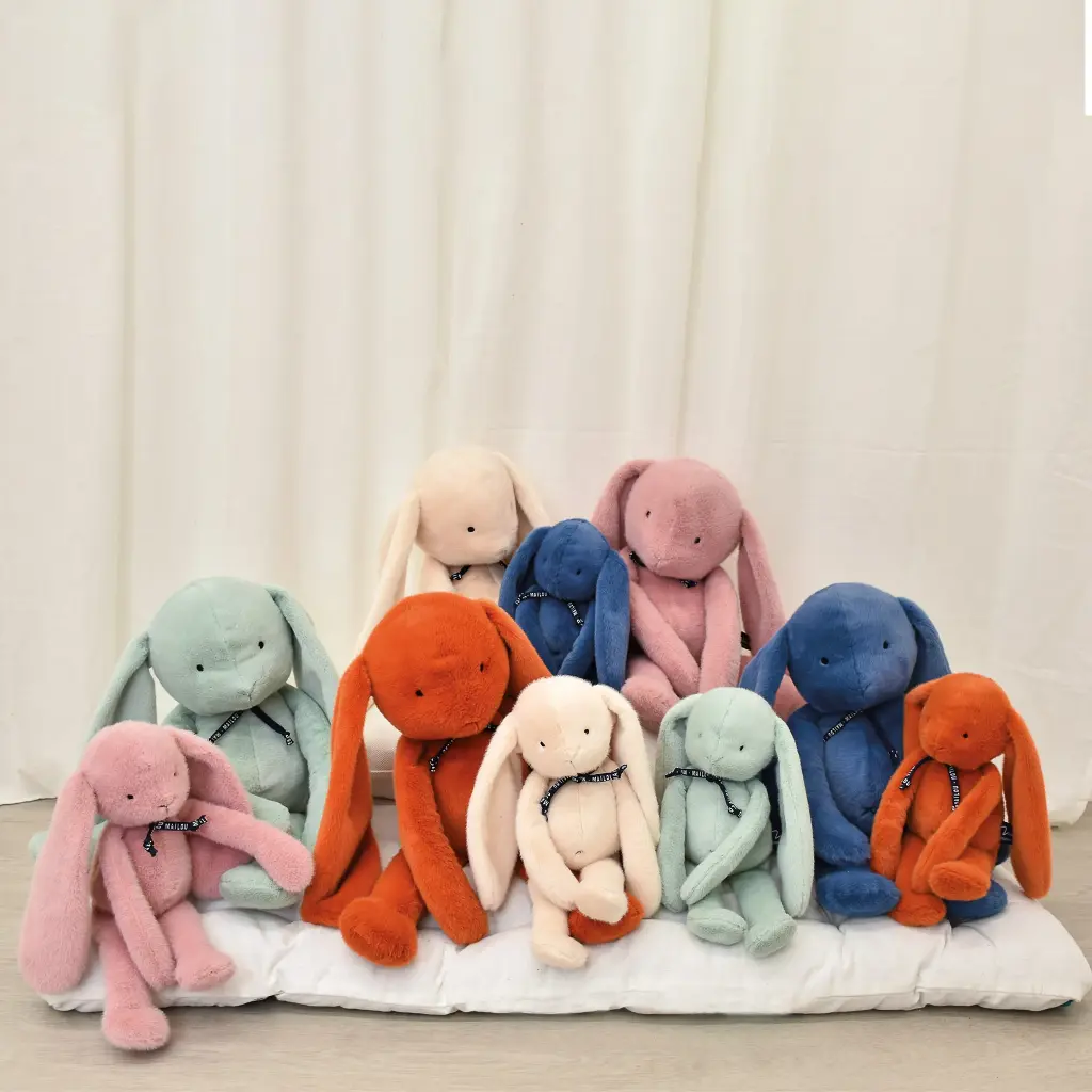 Peluche Lapin Méloé Bleu 56 cm