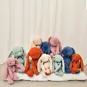 Peluche Lapin Méloé Bleu 56 cm
