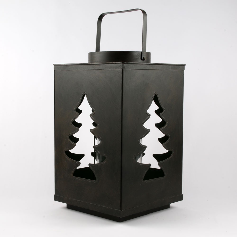 Lanterne Métal SAPIN DE NOEL 30 cm