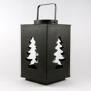 Lanterne Métal SAPIN DE NOEL 30 cm