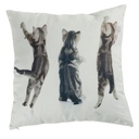 Coussin biface 3 chatons tigrés