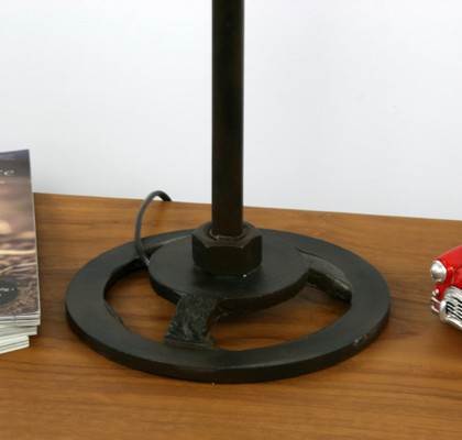 Lampe DALTON Fer Rouille Pied de lampe + abat-jour