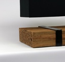 Lampe DIMAR Teck et Métal avec Abat Jour Noir