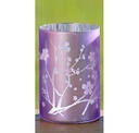 Photophore en Verre Laqué Fleurs VIOLET 8 cm