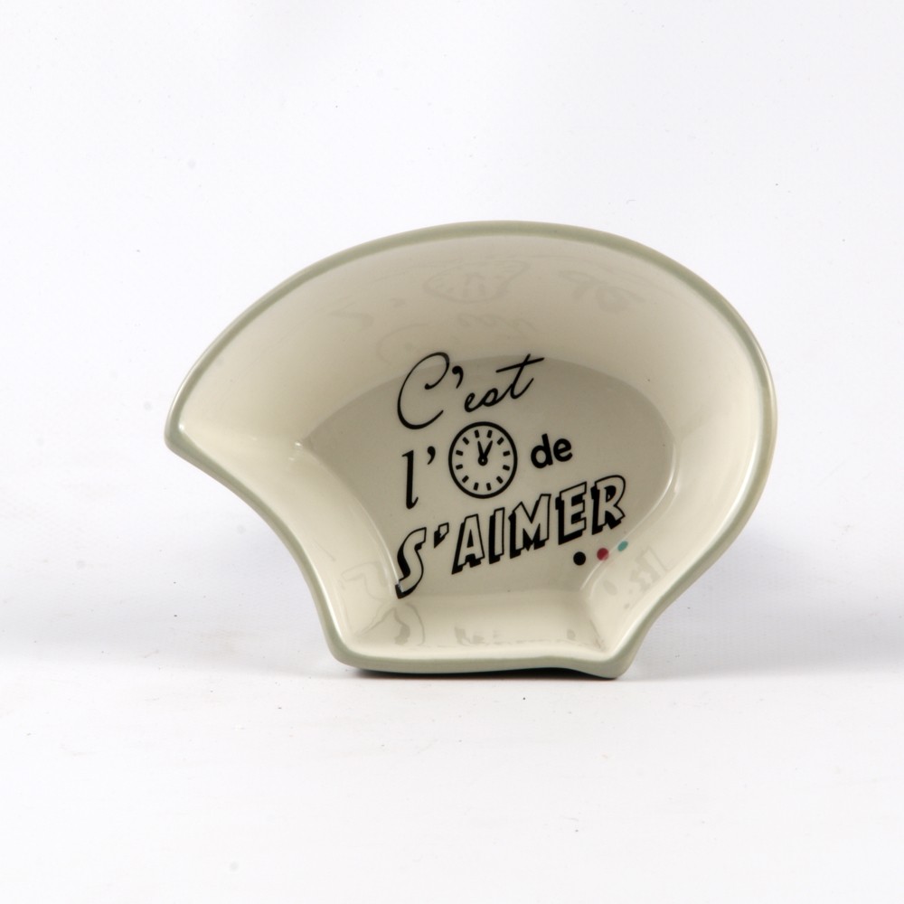 Set 4 Plats Coupelles Apéro Bulles C'EST L'HEURE  céramique 