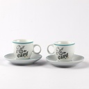 Set 2 Tasses à café Espresso C'EST L'HEURE  céramique 