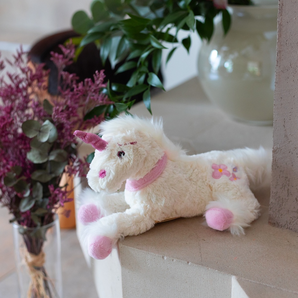 Peluche LICORNE Blanche 25 cm Ultra Doux