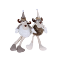 Elan MIKO fourrure brune avec chapeau blanc 43 cm