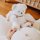 Peluche Ours Français Blanc flocon 25 cm