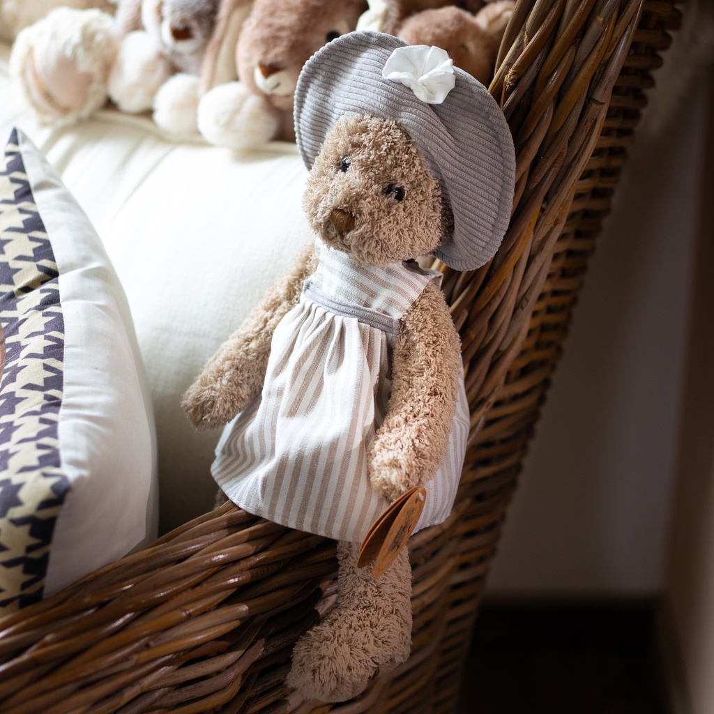 Peluche Ours Fille marron SIGRID Louise Mansen 31 cm