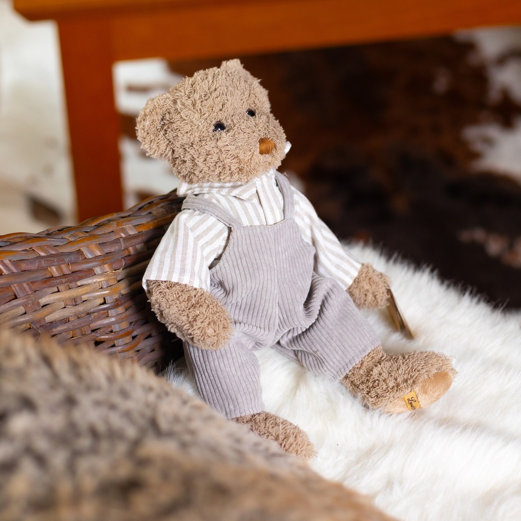 Peluche Ours Garçon marron LOKI Louise Mansen 31 cm