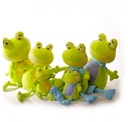 Peluche GRENOUILLE ventre Jaune Ht 33cm