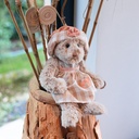 Peluche Ours beige CAPUCINE Louise Mansen 33 cm