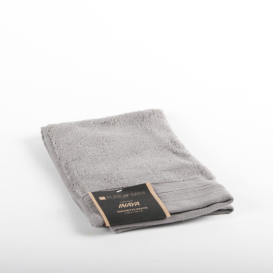 Serviette invité Eponge INAYA coloris gris
