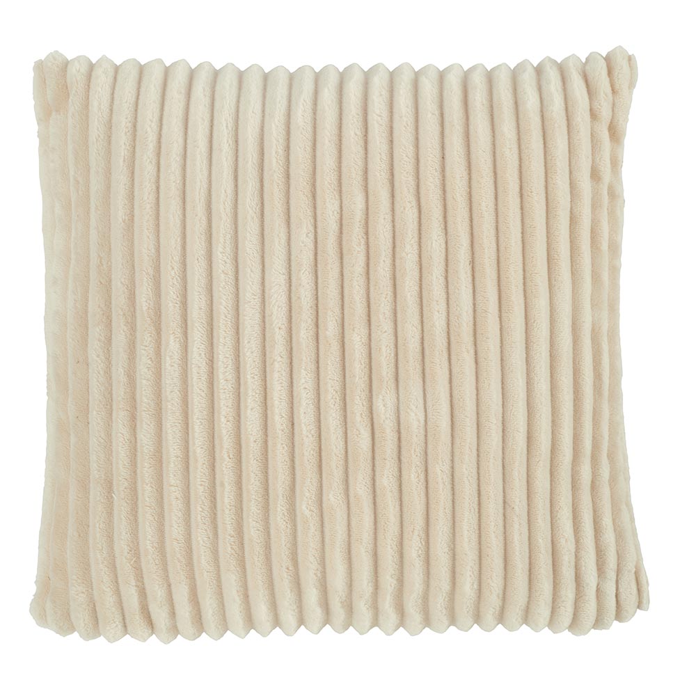 Coussin à côtes écru INGER 45 x 45 cm