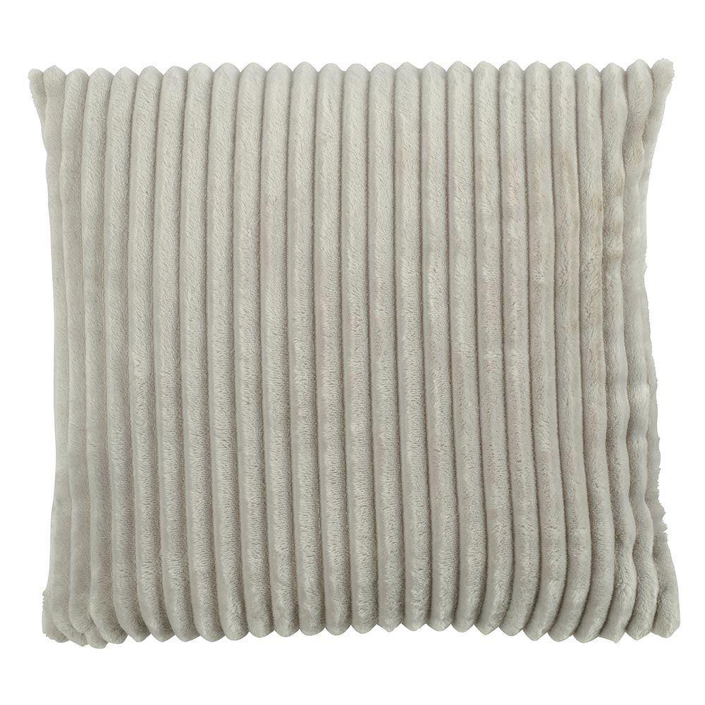 Coussin à côtes gris clair NILSA 45 x 45 cm