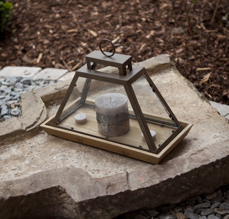 Lanterne cloche en verre