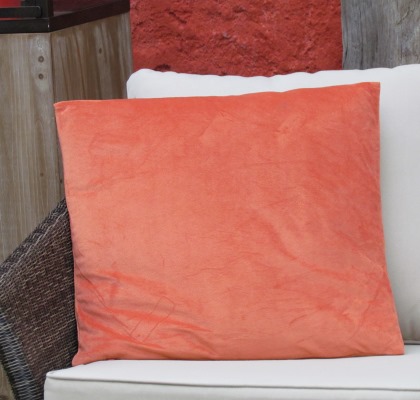Coussin Carré VELOURS Orange 45 x 45 cm