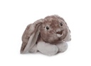 Peluche Lapin doux brun allongé 24 cm