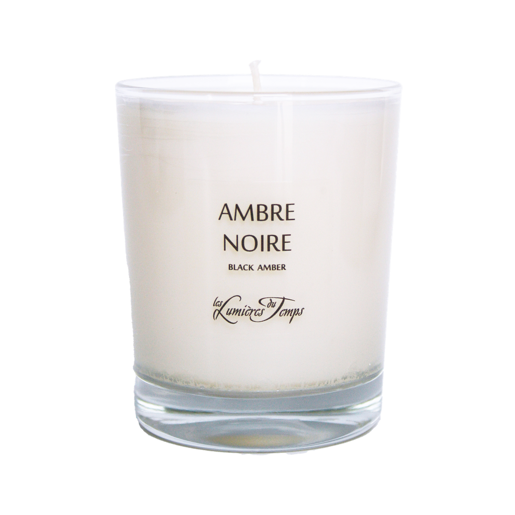Bougie Végétale 90g Senteur AMBRE NOIRE - LES LUMIERES DU TEMPS