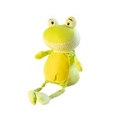 Peluche GRENOUILLE ventre Jaune Ht 18cm