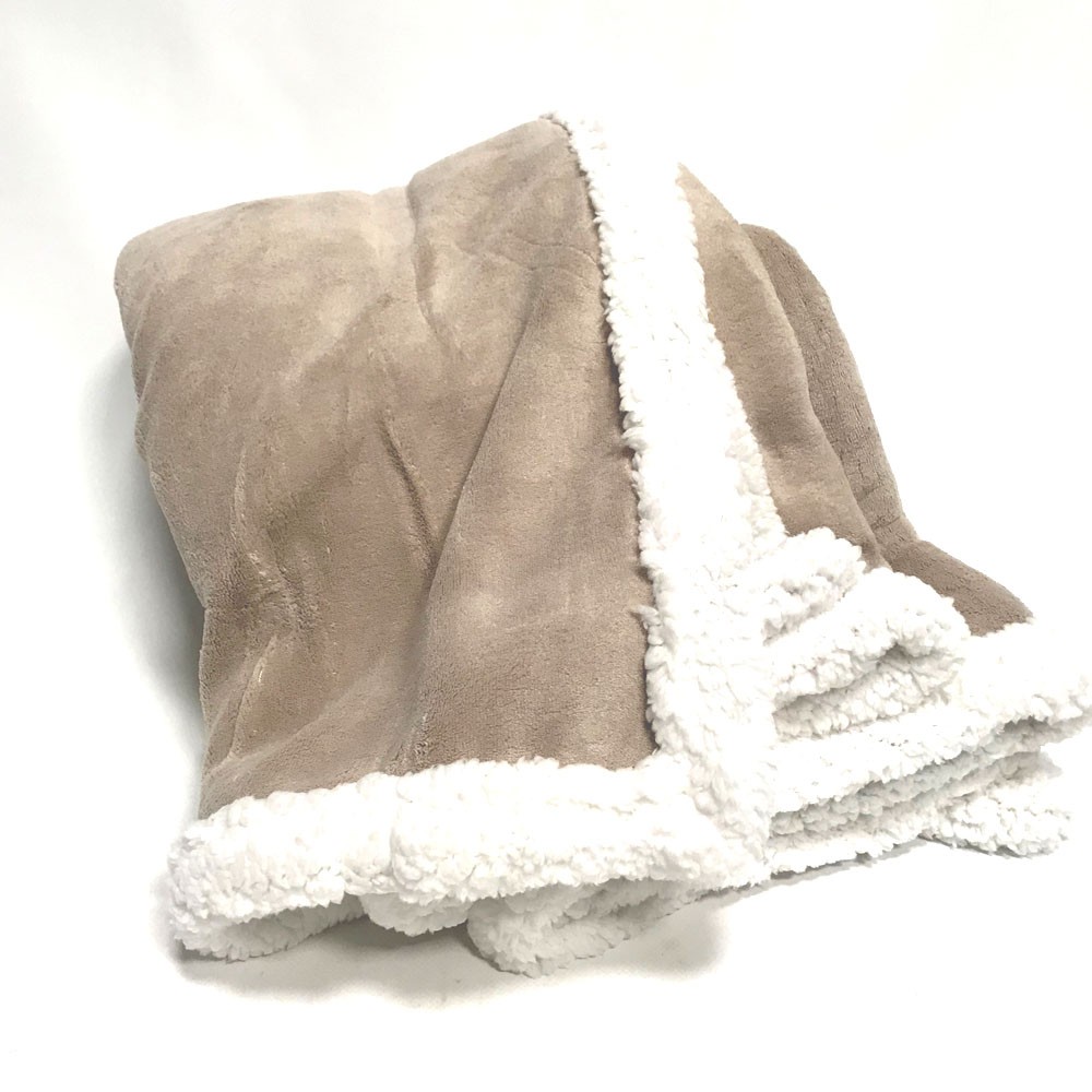 Plaid uni COCOON Taupe 127 x 152 cm