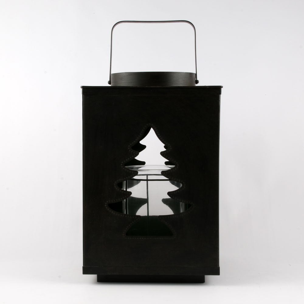 Lanterne Métal SAPIN DE NOEL 30 cm