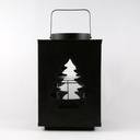 Lanterne Métal SAPIN DE NOEL 30 cm