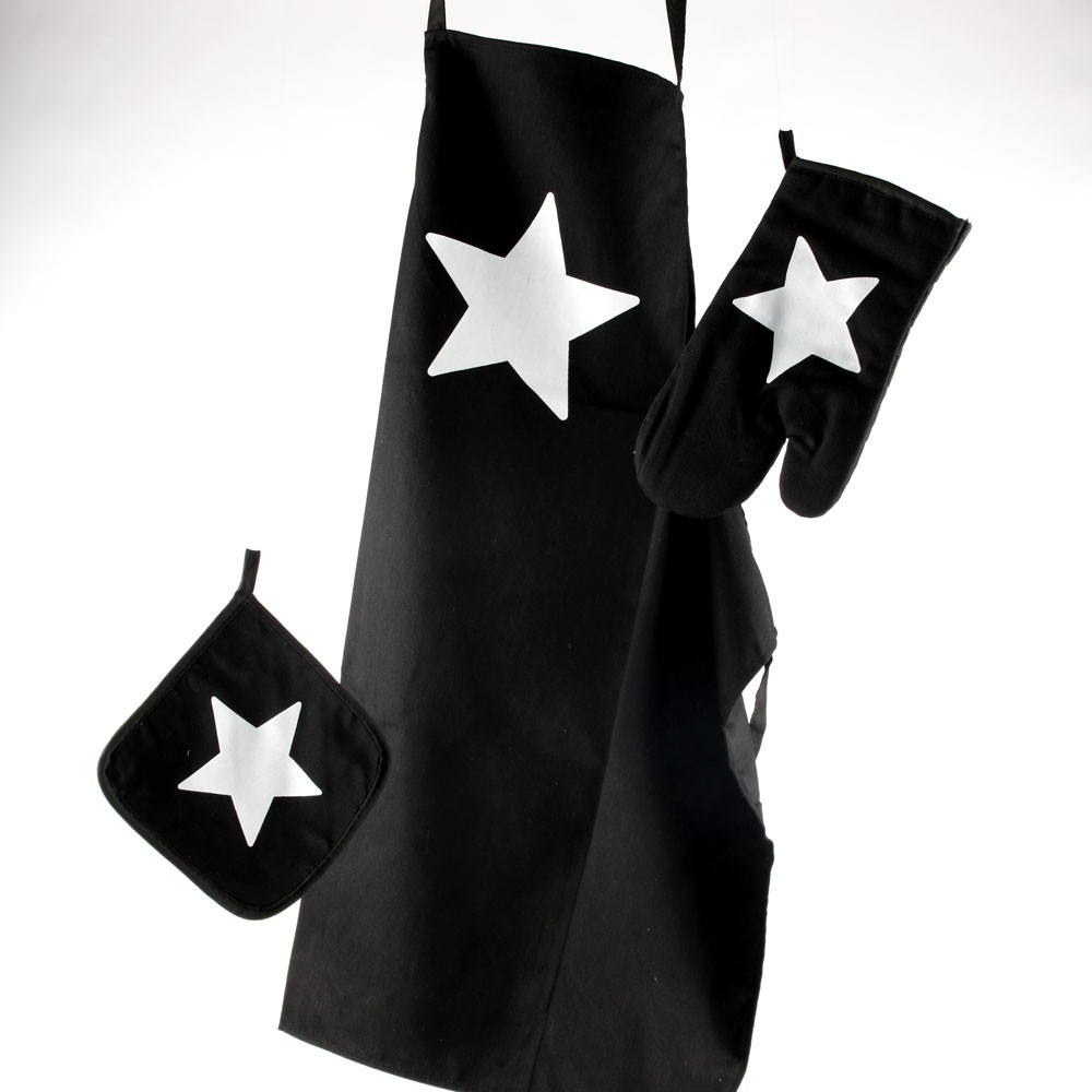 Tablier Noir ETOILE Blanche