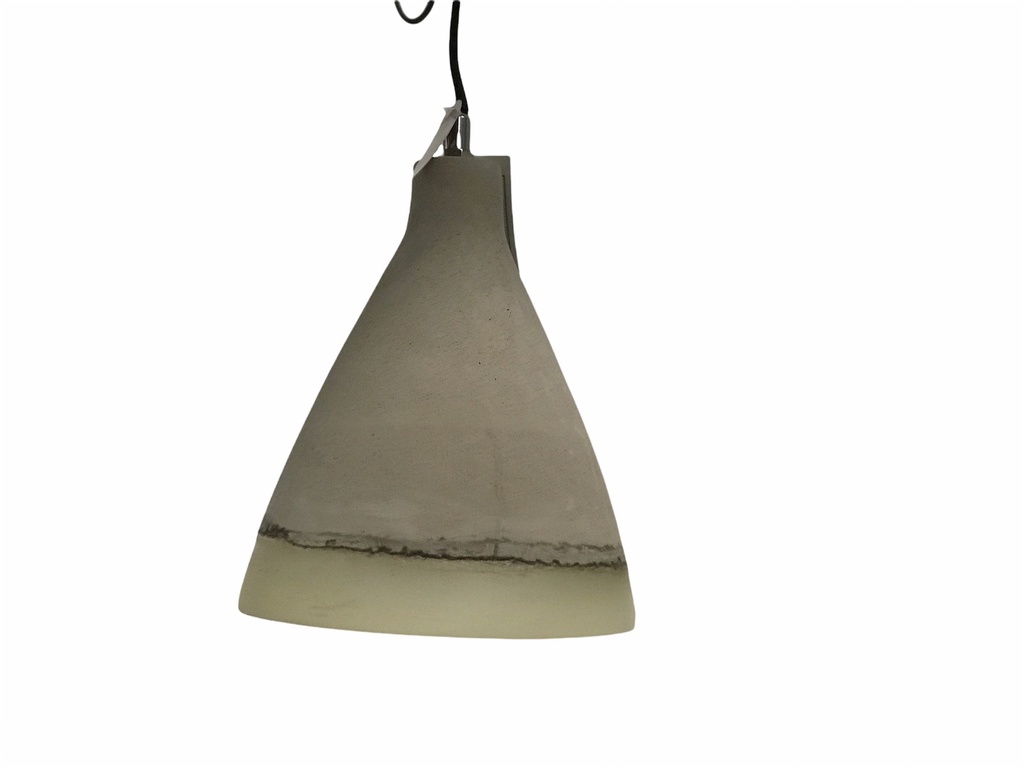 Suspension Lampe conique en ciment blanc VINTAGE