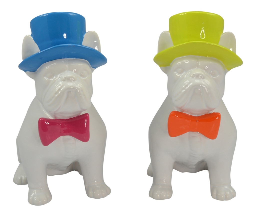Chien Bulldog ARTY céramique 26 cm