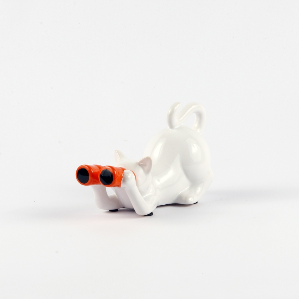 CHAT Jumelles Orange ARTY 17 cm  