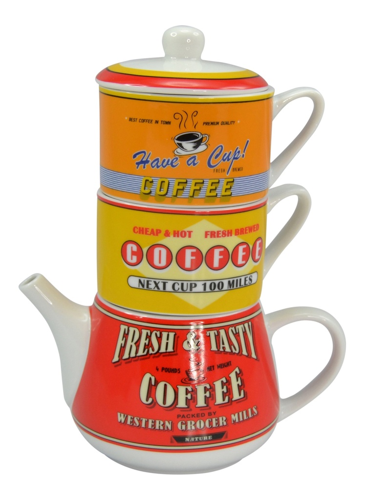 Ensemble Service à Café avec 2 tasses VINTAGE