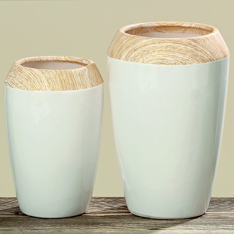Vase TIA Dolomite Blanc 26 cm 