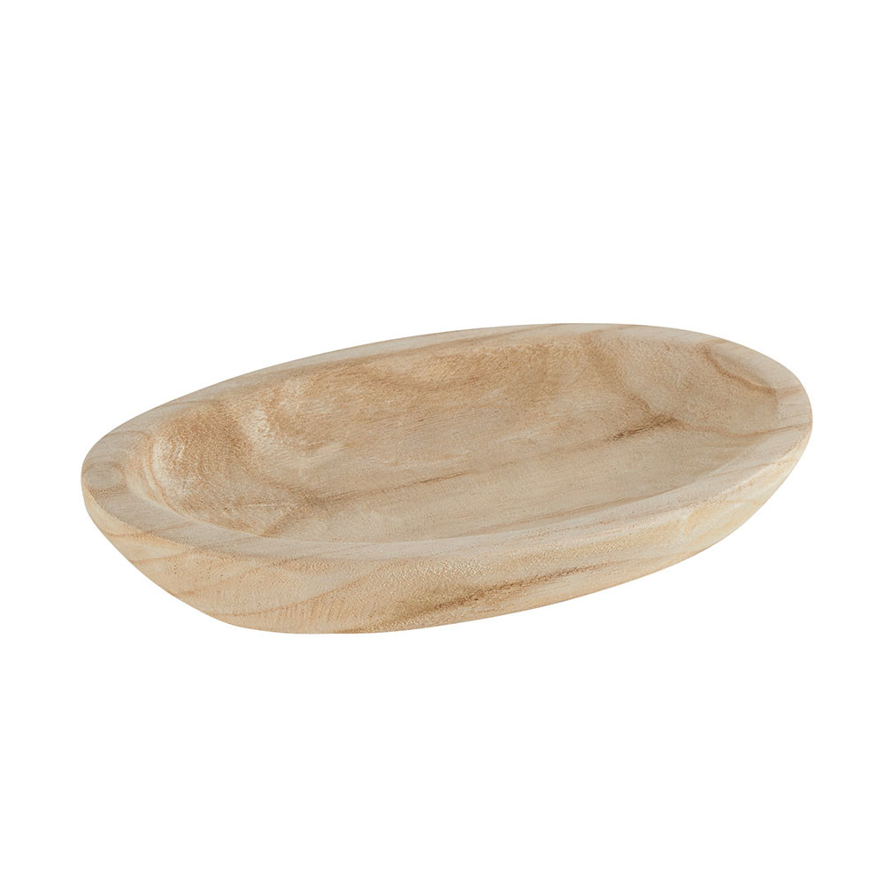 Coupe décorative ovale en bois PAULOWNIA 28,5 cm