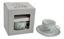 Set 2 Tasses à café Espresso C'EST L'HEURE  céramique 