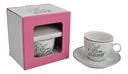 Set 2 Tasses à café Espresso C'EST L'HEURE  céramique 