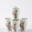 Set 4 tasses à café Espresso CHIEN PopArt  
