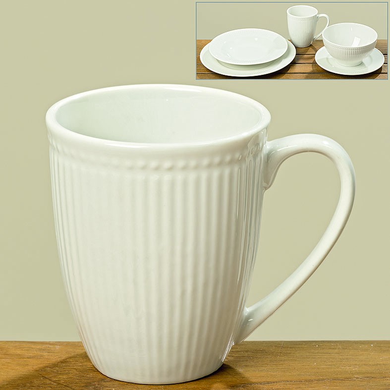 Mug Tasse Porcelaine blanche Collection CELINA 10 cm