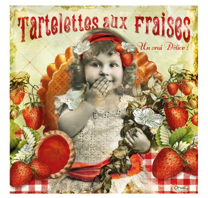 Dessous de plat ORVAL "Tartelette aux Fraises"