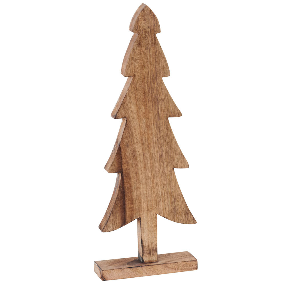 Sapin bois Noël couleur miel 20 cm