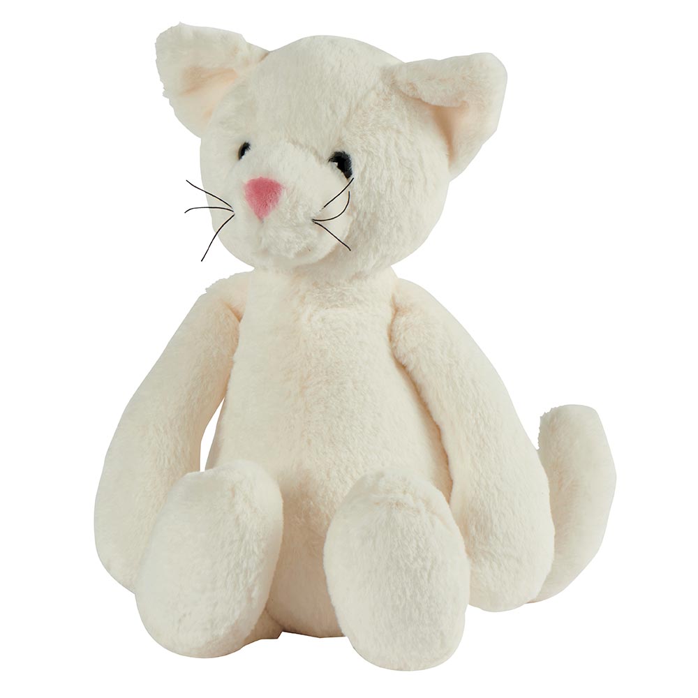 Peluche Chat blanc Louise Mansen 46 cm 