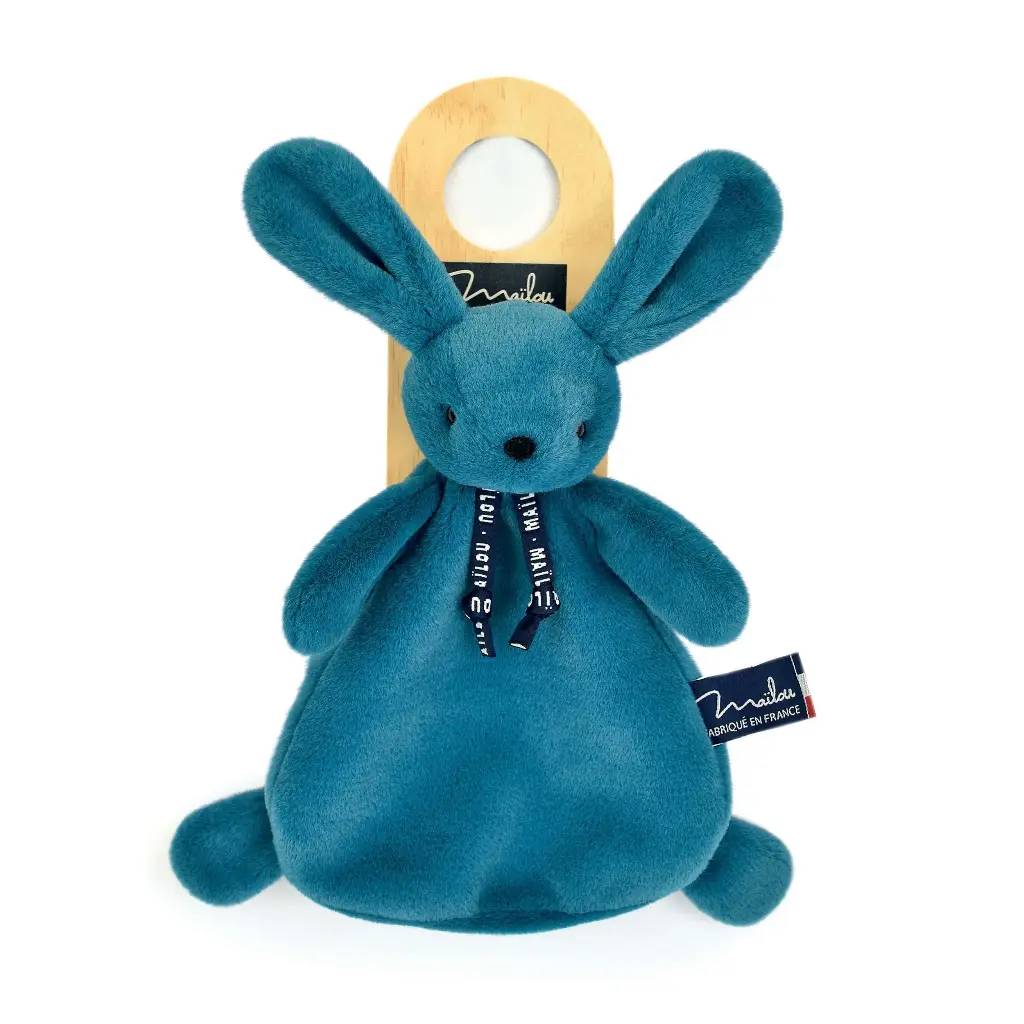 Doudou Lapin Bleu Dorlotin MAILOU 24 cm