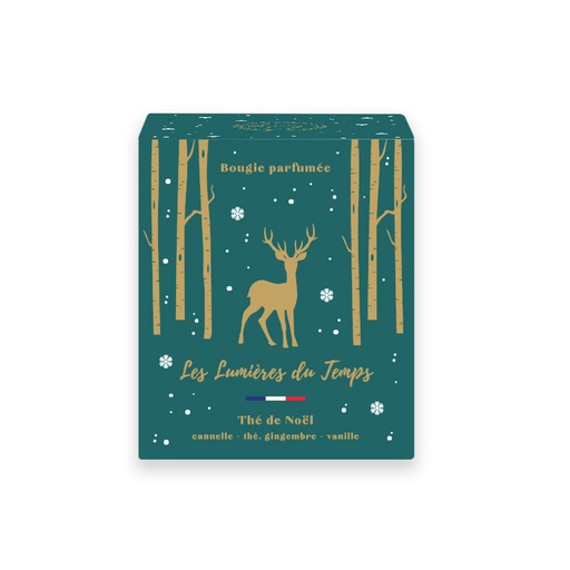 [CF01TH] Bougie NOEL 180g THE DE NOEL - LES LUMIERES DU TEMPS 55H
