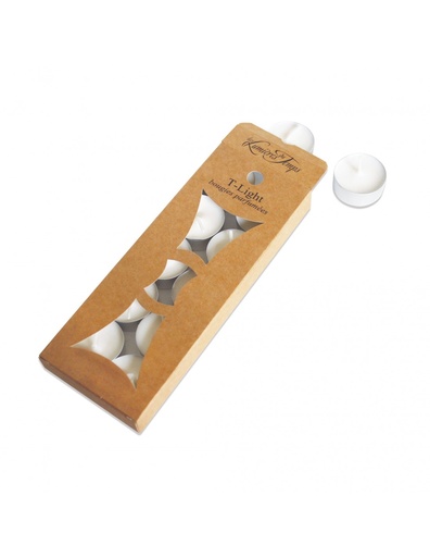 [66ROSE] Boite de 10 Bougies T.Light ROSE ROUGE - LES LUMIERES DU TEMPS