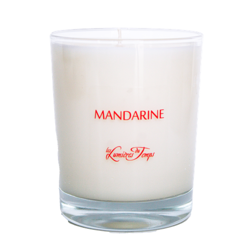 [BV01MA] Bougie Végétale 180g MANDARINE - LES LUMIERES DU TEMPS 55H