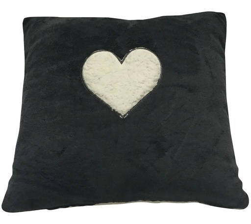 [CT022] Coussin COCOON COEUR Anthracite