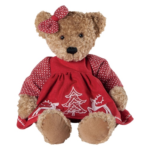 [QJ534] Peluche OURS brun Fille DORTHY Louise Mansen 42 cm