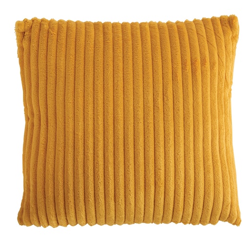 [ES019] Coussin à côtes coloris moutarde 45 x 45 cm