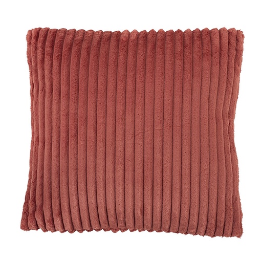 [ES024] Coussin à côtes coloris tomette 45 x 45 cm